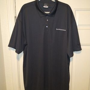 Nike Golf Gray Short Sleeve Polo Shirt Men's sz XXL Renfrofinancial.com Logo.